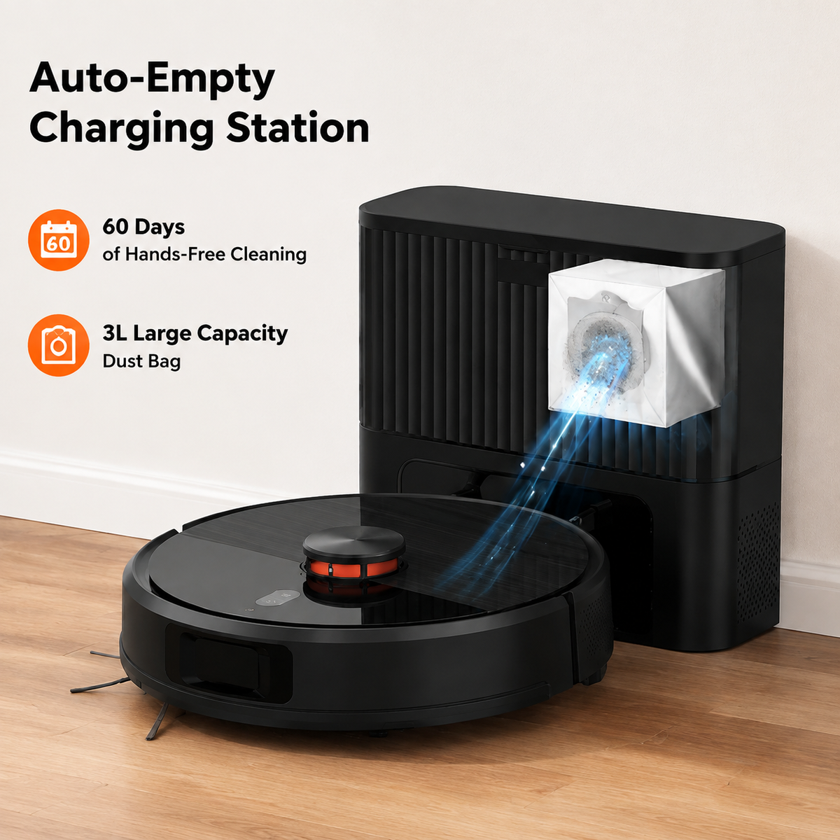 Robot Vacuum Cleaner, Robot Vacuum and Mop Combo with WIFI / Alexa for Pet Hair and Hard Floor-White