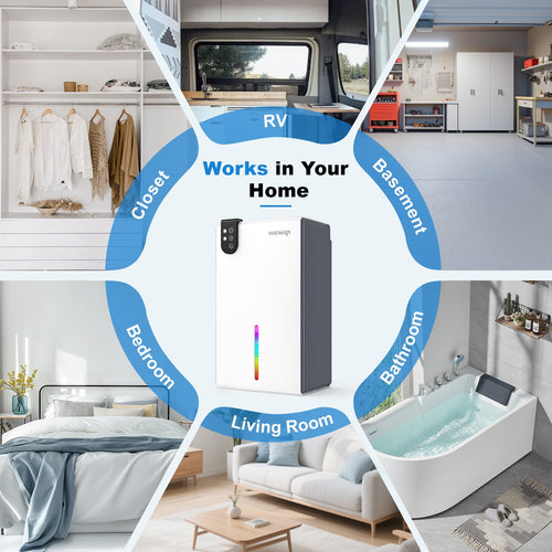 GOOVI Dehumidifiers for Home Basement Bedroom Bathroom with Drain Hose