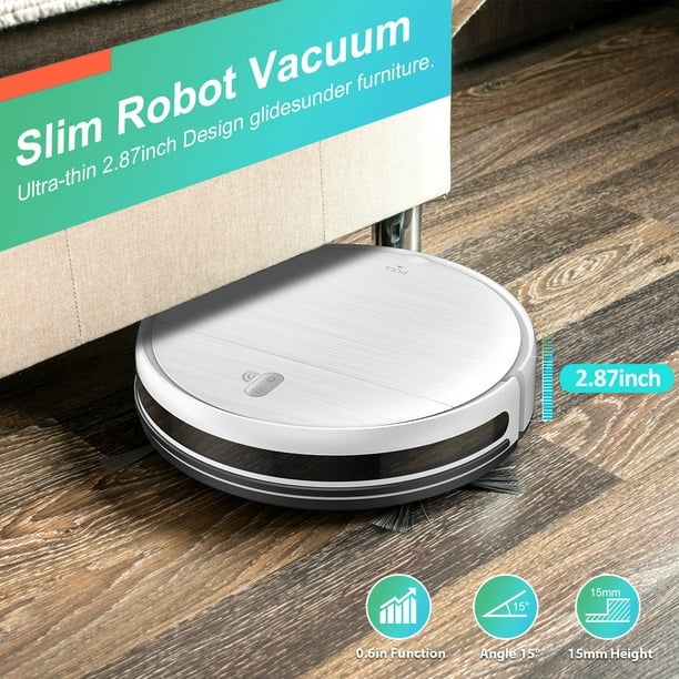 ONSON Robot Vacuum Cleaner,2 in 1 Robot Vacumm Mop Combo, With Alexa/WiFi/App Connection,for Pet Hair，Hard Floor - Black