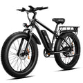 AMYET EB26 750W Electric Bike for Adults, 26" x 4" Fat Tire, 48V 15Ah, Black