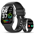 Smart Watch Fits for Android and iPhone, IP68 Waterproof Smartwatch for Women Men 100+ Sports Modes 1.85-inch Fitness Tracker, Smart Watch with Bluetooth Call(Answer/Make Calls), for Gift Black
