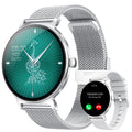 Smart Watch for Women, 1.27" Thin Face Fitness Tracker with Bluetooth Calls(Answer&Make), Smart Watch Fits for Android and iPhone, IP68 Waterproof, 110+ Sport Modes Smartwatch (2 Strap)