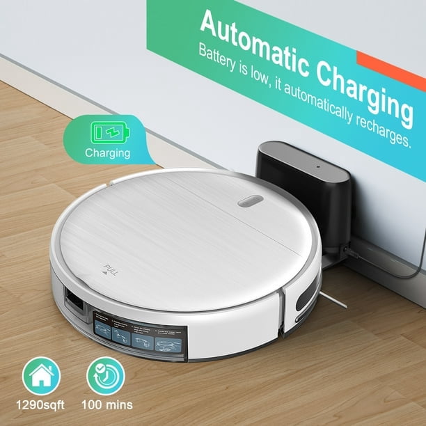 ONSON Robot Vacuum Cleaner,2 in 1 Robot Vacumm Mop Combo, With Alexa/WiFi/App Connection,for Pet Hair，Hard Floor - Black