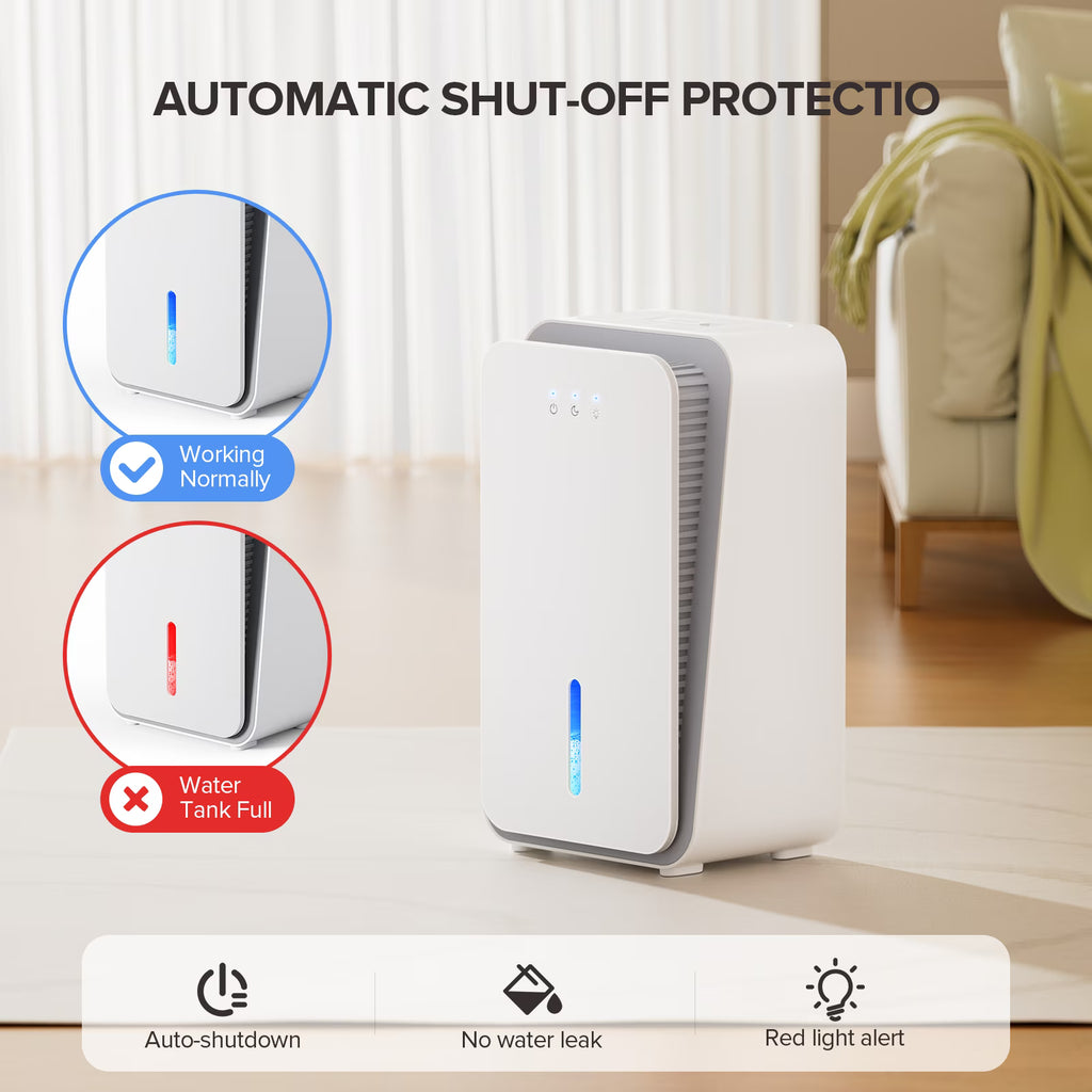 Dehumidifier for Home Basement, Bathroom, Bedroom, Covers up to 2000 sq. ft with Drain Hose