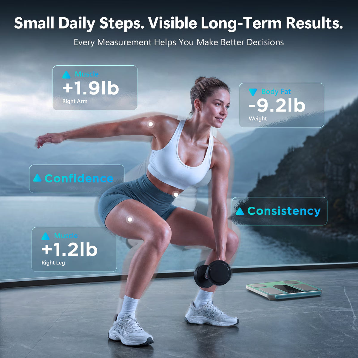 8-Electrodes Smart Body Fat Scale with WIFI