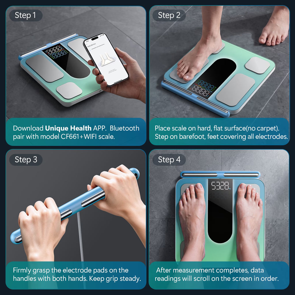 8-Electrodes Smart Body Fat Scale with WIFI