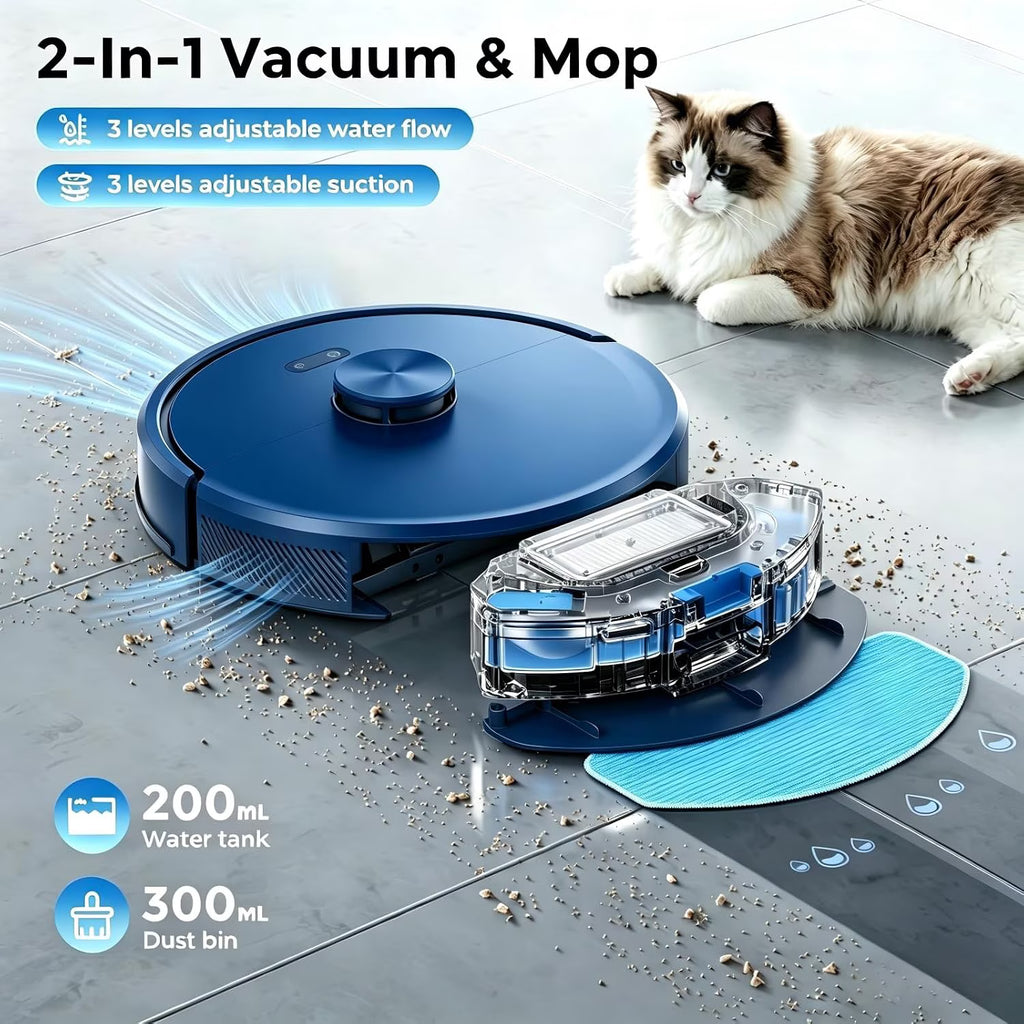 Robot Vacuum Cleaner, Robot Vacuum and Mop Combo with WIFI / Alexa for Pet Hair and Hard Floor