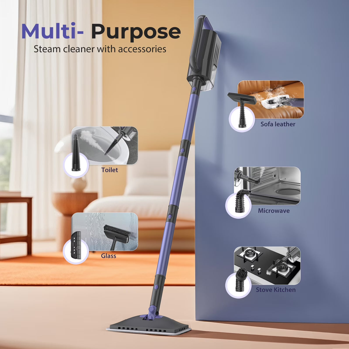 Steam Mop Cleaner Detachable Steam Mops for Hard Floor