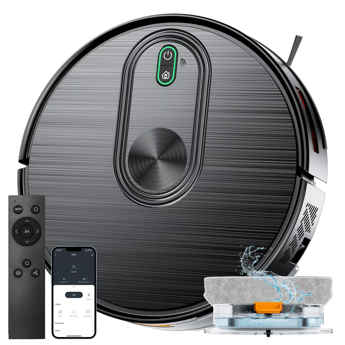 Robot Vacuum, 2000Pa Robotic Vacuum Cleaner for Pet Hair