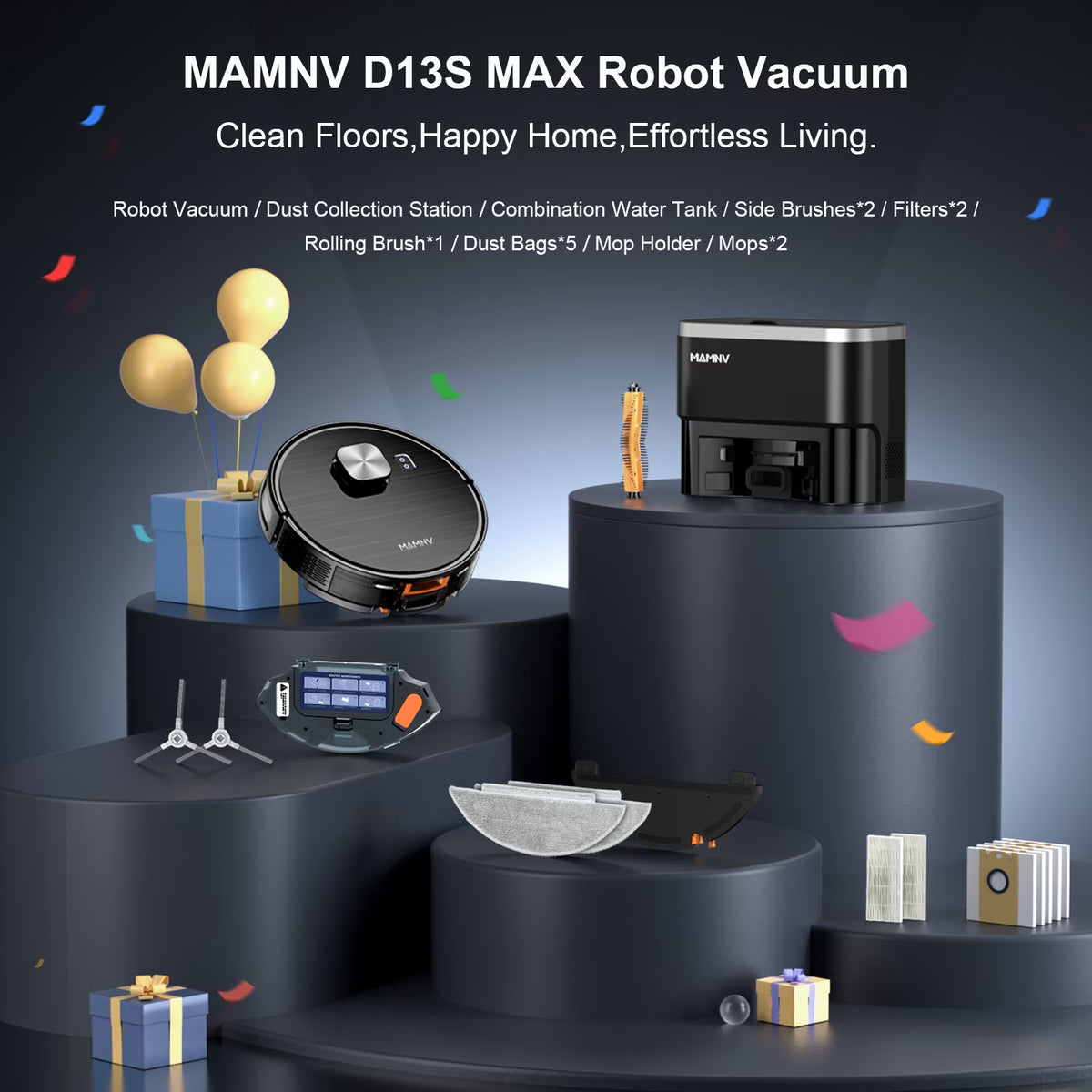 Robot Vacuum Cleaner,2 in 1 Robot Vacumm Mop Combo, With Alexa/WiFi/App Connection,for Pet Hair, Hard Floor