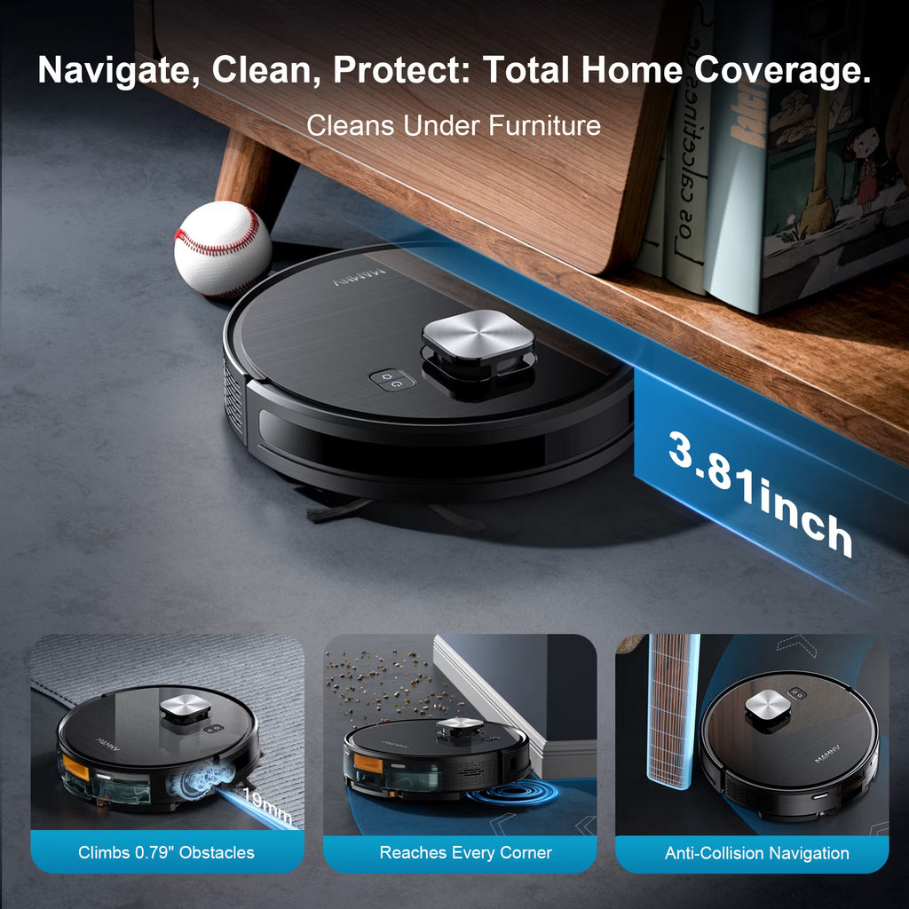 Robot Vacuum Cleaner,2 in 1 Robot Vacumm Mop Combo, With Alexa/WiFi/App Connection,for Pet Hair, Hard Floor