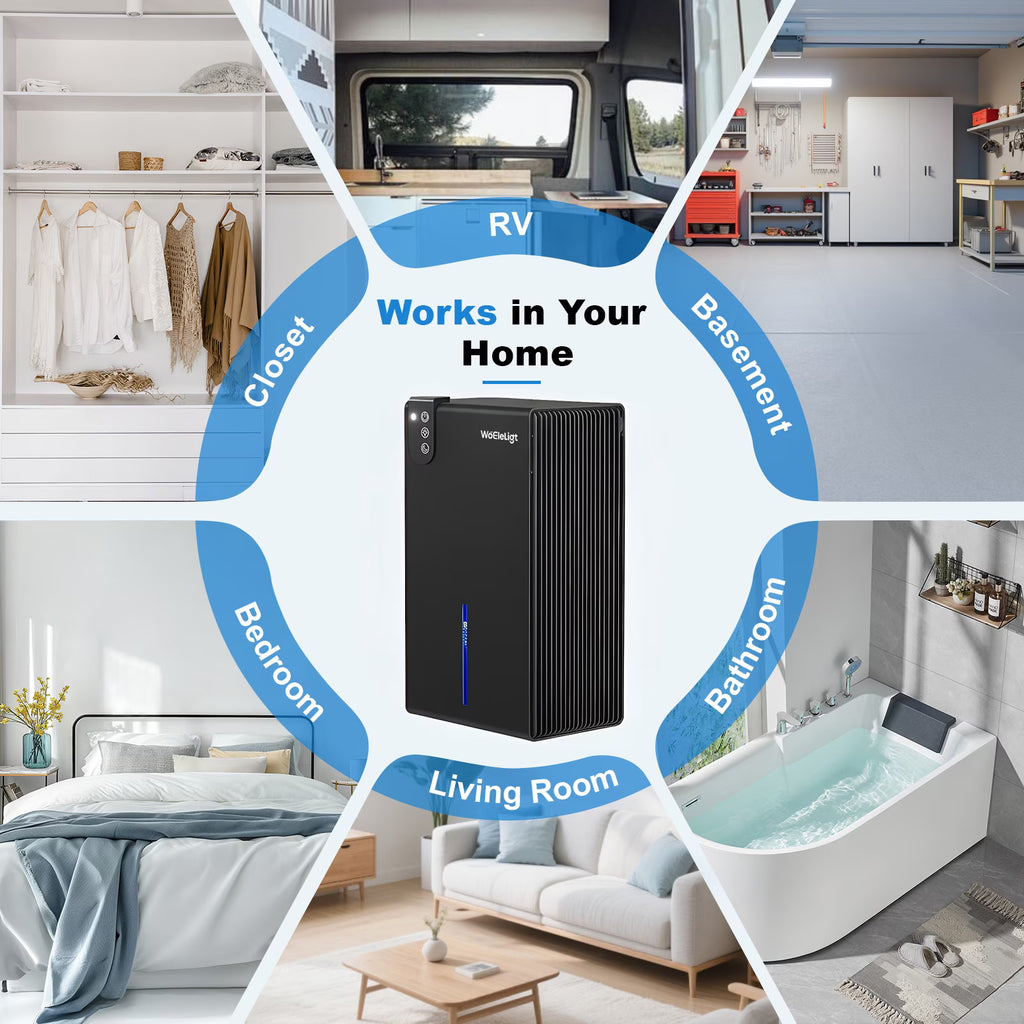 Humidifier for Basement (85fOZ, 800 sq ft) Quiet Dehumidifiers for Home, Auto Shut-Off, Sleep Mode, 3 Gear Timer(8H,16H,24H), Small Dehumidifier for Bedroom, Bathroom with Drain Hose